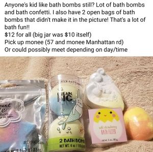 Kids bath bombs and bath fun